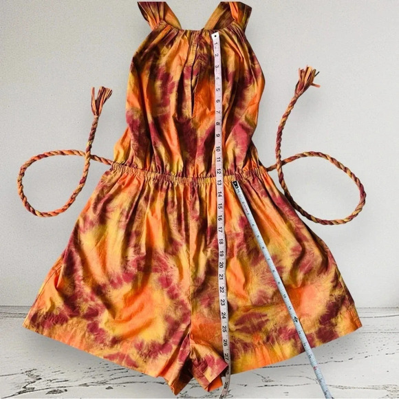 NEW ULLA JOHNSON Shaina Romper Red Topaz Size 8 - Picture 10 of 14